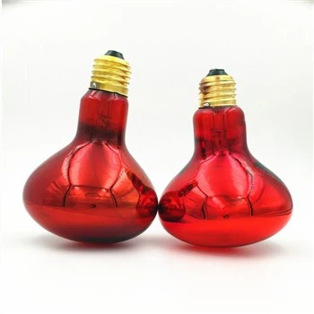 Bagno con lampada a calore rosso